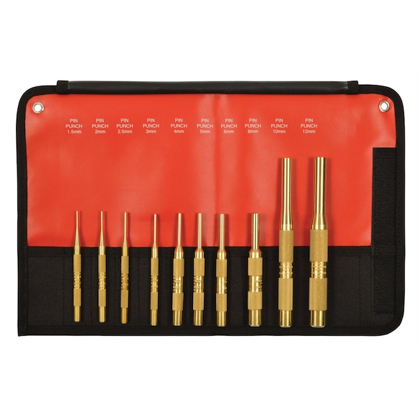 Mayhew 10PC BRASS PIN PUNCH SET, METRIC MAY61387 - main